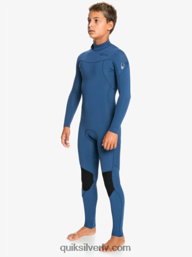 zēni Quiksilver 8-16 4/3mm sesijas l/sl fullsuit zīmotnes zilā krāsā 88064R2189