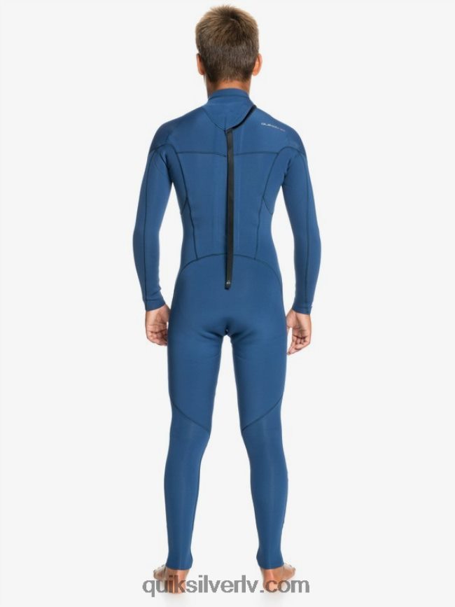 zēni Quiksilver 8-16 4/3mm sesijas l/sl fullsuit zīmotnes zilā krāsā 88064R2189