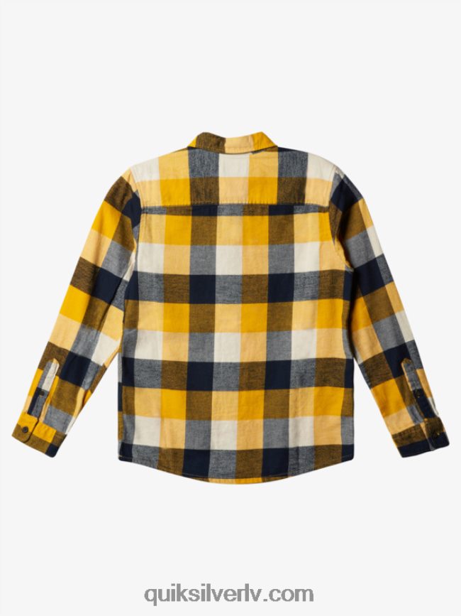 zēni Quiksilver 8-16 Motherfly flaneļa krekls ar garām piedurknēm bērzu mātere 223 88064R2306