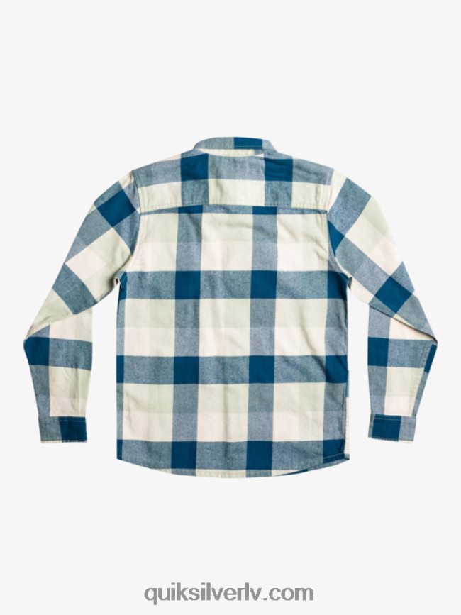 zēni Quiksilver 8-16 Motherfly flaneļa krekls ar garām piedurknēm tuksneša salvijas mātīte 88064R2305