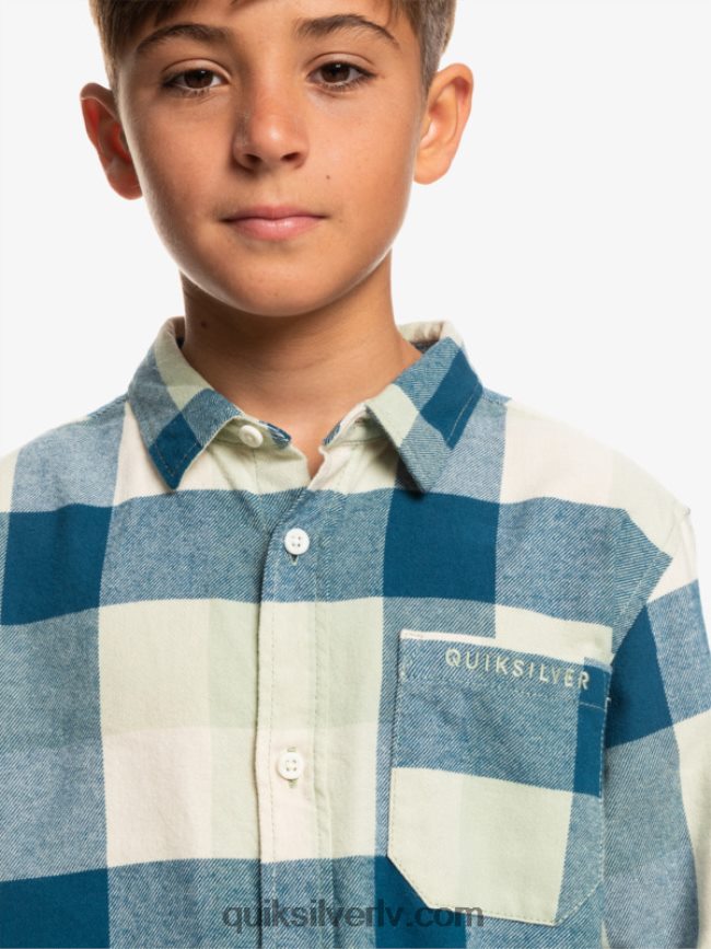 zēni Quiksilver 8-16 Motherfly flaneļa krekls ar garām piedurknēm tuksneša salvijas mātīte 88064R2305