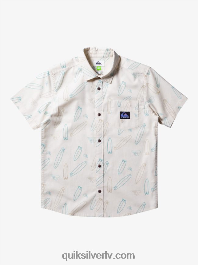 zēni Quiksilver kur ir mans valdes krekls ar īsām piedurknēm bērzs kur mans dēlis 88064R2008