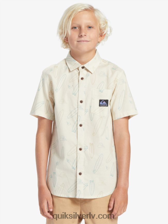 zēni Quiksilver kur ir mans valdes krekls ar īsām piedurknēm bērzs kur mans dēlis 88064R2008