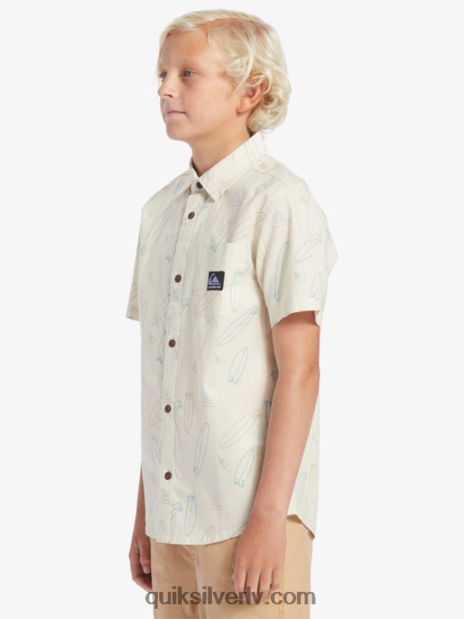 zēni Quiksilver kur ir mans valdes krekls ar īsām piedurknēm bērzs kur mans dēlis 88064R2008
