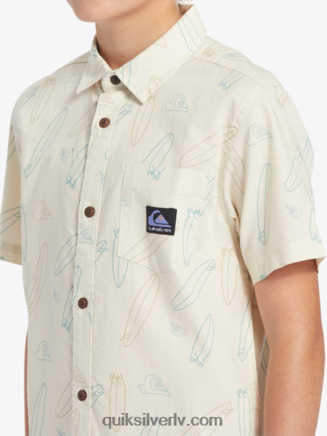 zēni Quiksilver kur ir mans valdes krekls ar īsām piedurknēm bērzs kur mans dēlis 88064R2008