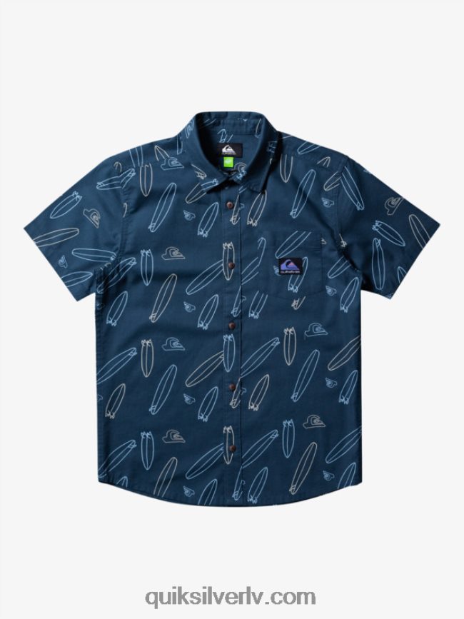 zēni Quiksilver kur ir mans valdes krekls ar īsām piedurknēm pusnakts flote, kur atrodas mans dēlis 88064R2009