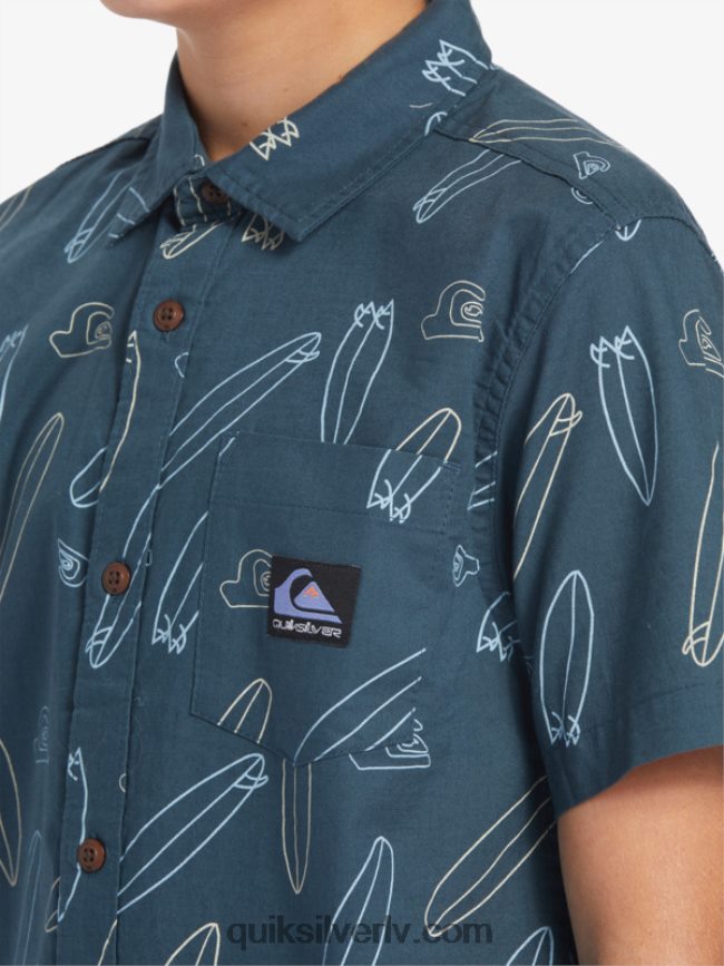 zēni Quiksilver kur ir mans valdes krekls ar īsām piedurknēm pusnakts flote, kur atrodas mans dēlis 88064R2009