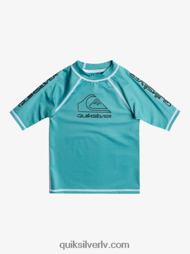 zēni Quiksilver 2-7 tūrē ar īsām piedurknēm upf 50 rashguard Bretaņas zilā 88064R2115