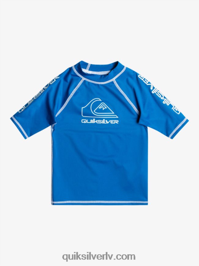 zēni Quiksilver 2-7 tūrē ar īsām piedurknēm upf 50 rashguard snorkel zils 88064R2114