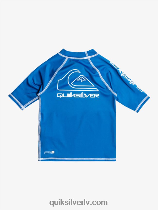 zēni Quiksilver 2-7 tūrē ar īsām piedurknēm upf 50 rashguard snorkel zils 88064R2114