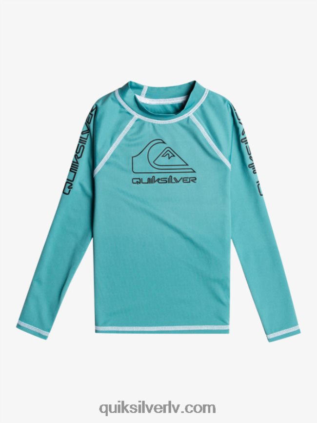 zēni Quiksilver 2-7 turnejā ar garām piedurknēm upf 50 rashguard Bretaņas zilā 88064R2221