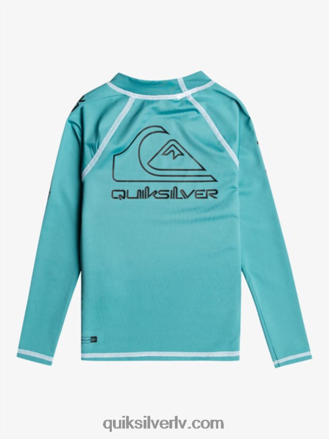 zēni Quiksilver 2-7 turnejā ar garām piedurknēm upf 50 rashguard Bretaņas zilā 88064R2221