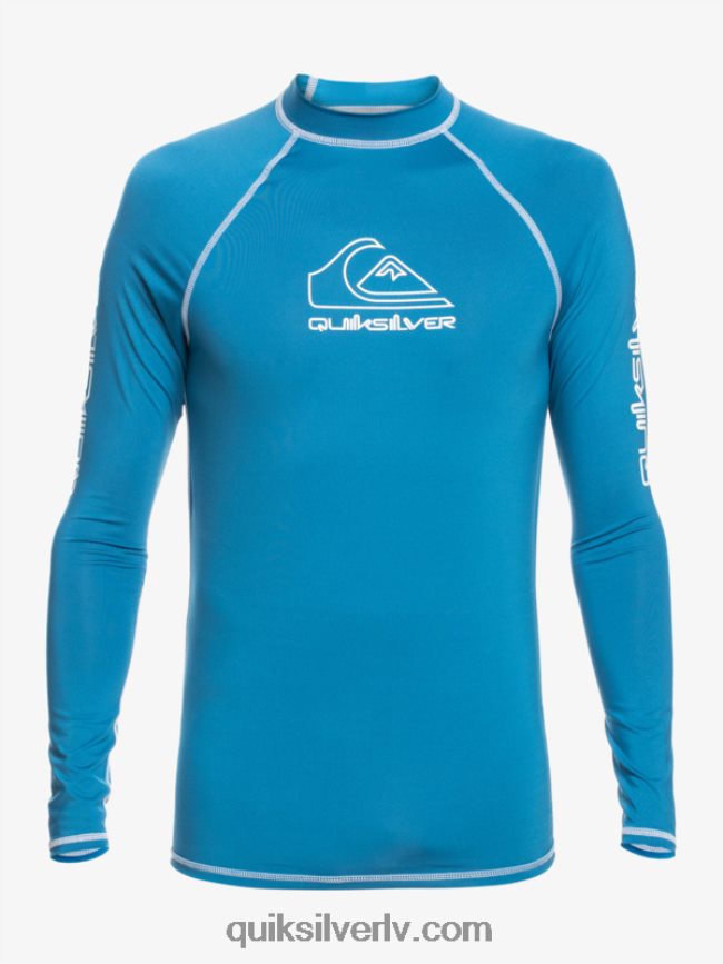 zēni Quiksilver 2-7 turnejā ar garām piedurknēm upf 50 rashguard vallarta zila 88064R2222