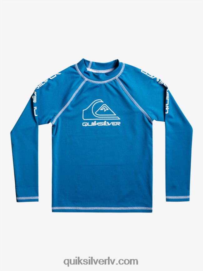 zēni Quiksilver 2-7 turnejā ar garām piedurknēm upf 50 rashguard vallarta zila 88064R2222