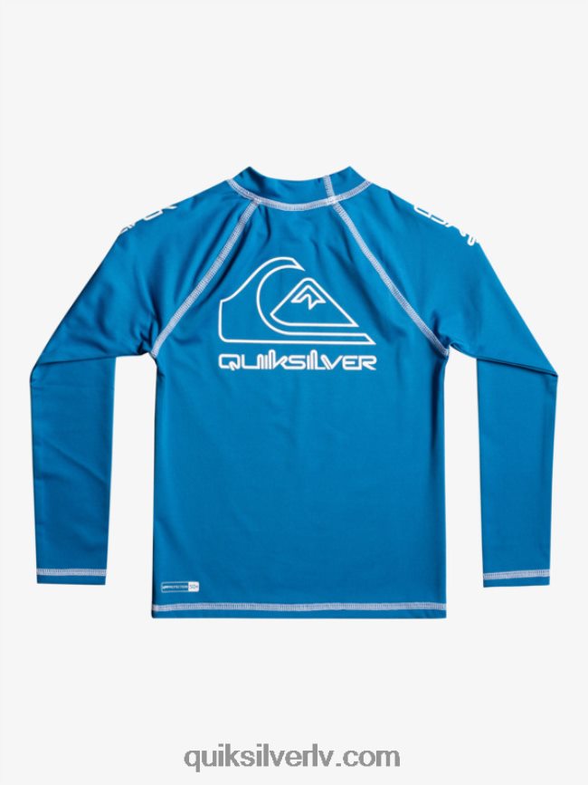 zēni Quiksilver 2-7 turnejā ar garām piedurknēm upf 50 rashguard vallarta zila 88064R2222