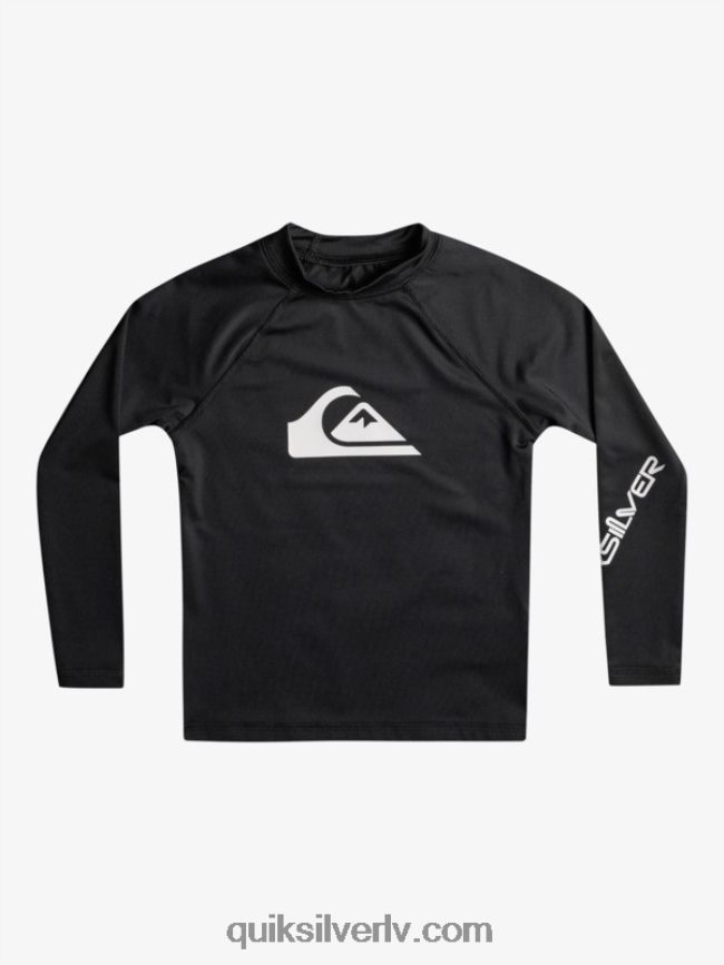 zēni Quiksilver 2-7 visu laiku ls l/sl surf tee melns 88064R2074