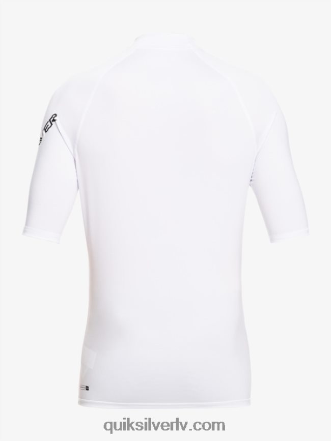 zēni Quiksilver 2-7 visu laiku īsām piedurknēm upf 50 rashguard balts 88064R2126