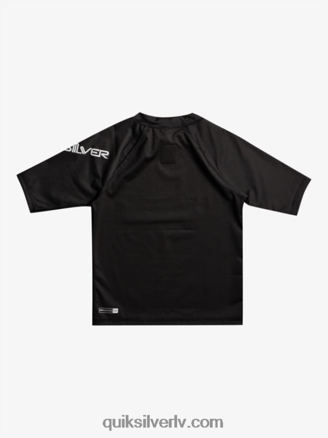 zēni Quiksilver 2-7 visu laiku īsām piedurknēm upf 50 rashguard melns 88064R2127