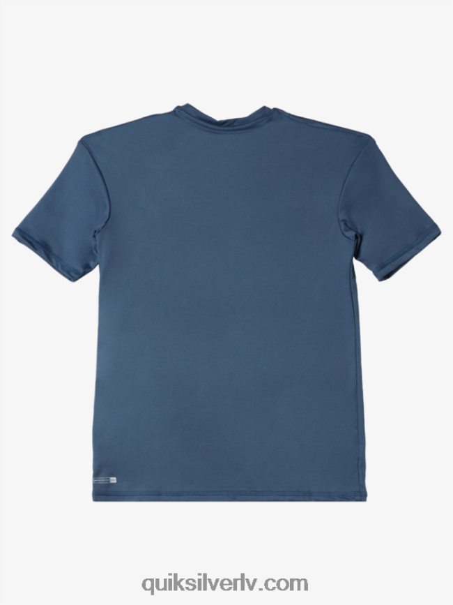 zēni Quiksilver 8-16 cietu svītru īsām piedurknēm upf 50 sērfošanas t-krekls jūra 88064R2136