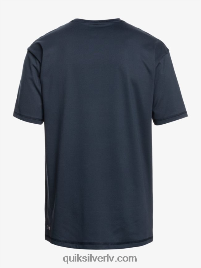 zēni Quiksilver 8-16 cietu svītru īsām piedurknēm upf 50 sērfošanas t-krekls jūras žakete 88064R2133