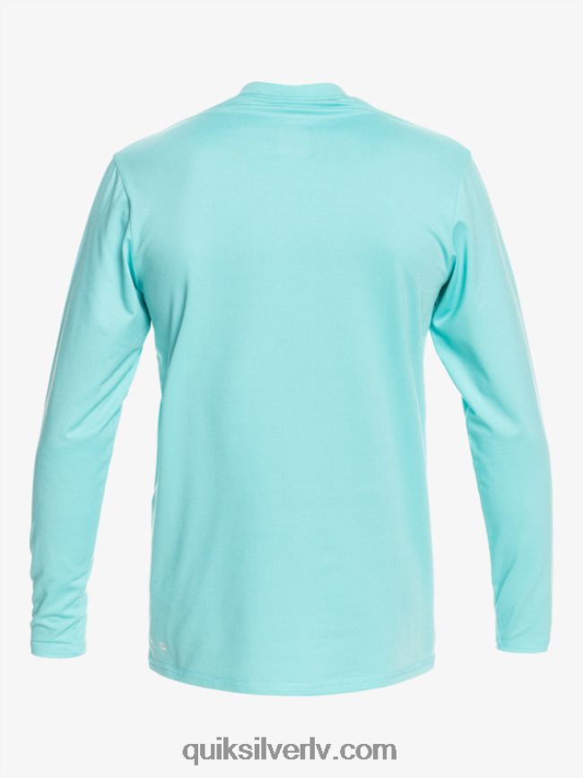 zēni Quiksilver 8-16 heritage viršu krekls ar garām piedurknēm upf 50 sērfošanas krekls eņģeļa zils virši 88064R2199