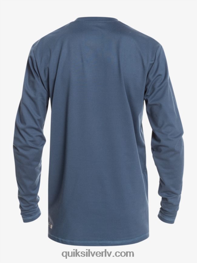 zēni Quiksilver 8-16 heritage viršu krekls ar garām piedurknēm upf 50 sērfošanas krekls zīmotnes zils virši 88064R2203
