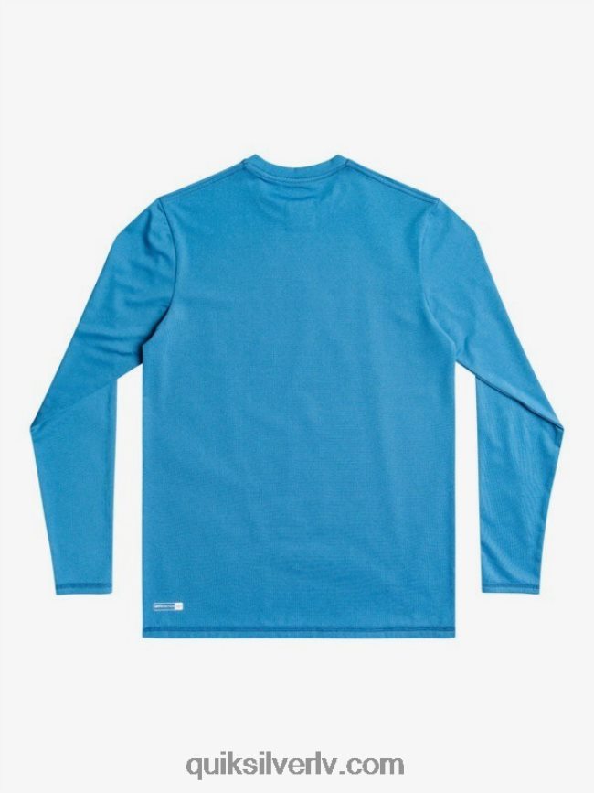 zēni Quiksilver 8-16 heritage viršu trikotāža ar garām piedurknēm upf 50 surf tee vallarta zils virši 88064R2262