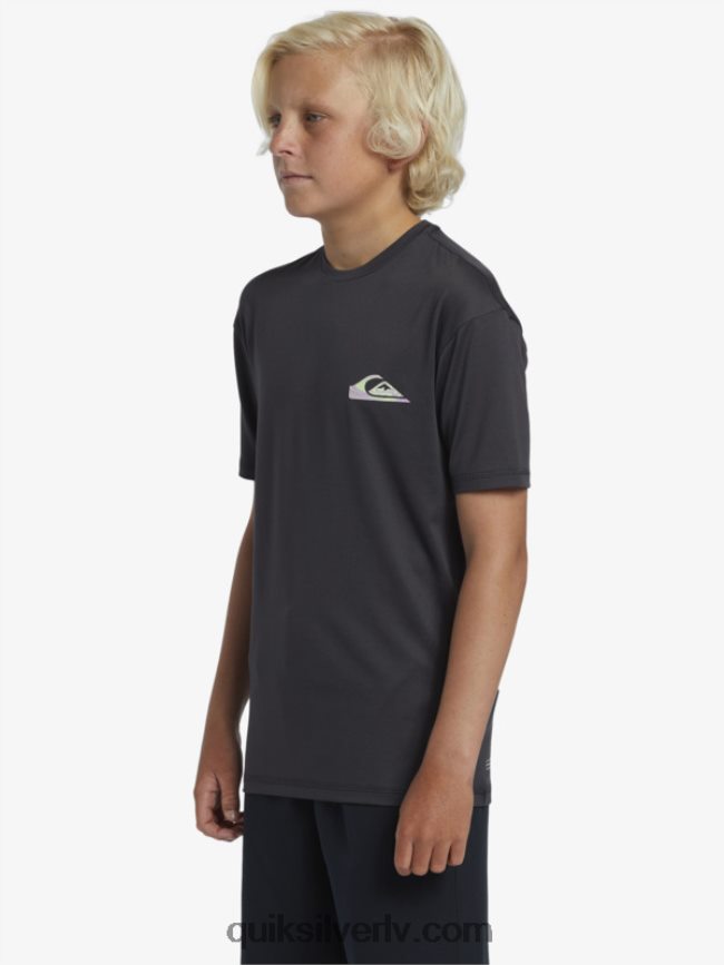 zēni Quiksilver 8-16 mix sesijas upf 50 īsām piedurknēm sērfošanas tee asfalts 88064R2012