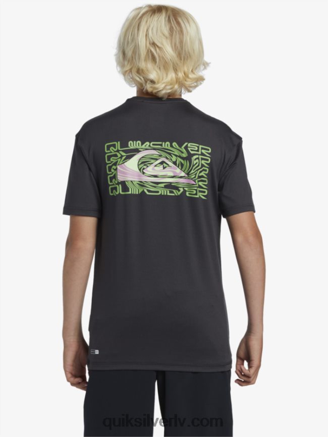 zēni Quiksilver 8-16 mix sesijas upf 50 īsām piedurknēm sērfošanas tee asfalts 88064R2012