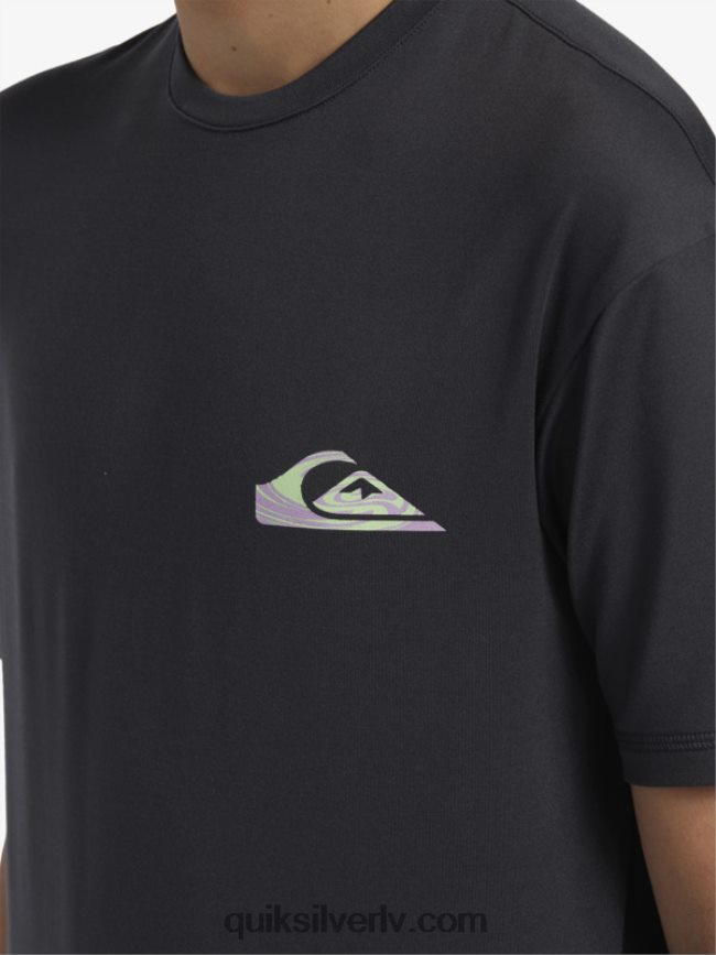 zēni Quiksilver 8-16 mix sesijas upf 50 īsām piedurknēm sērfošanas tee asfalts 88064R2012