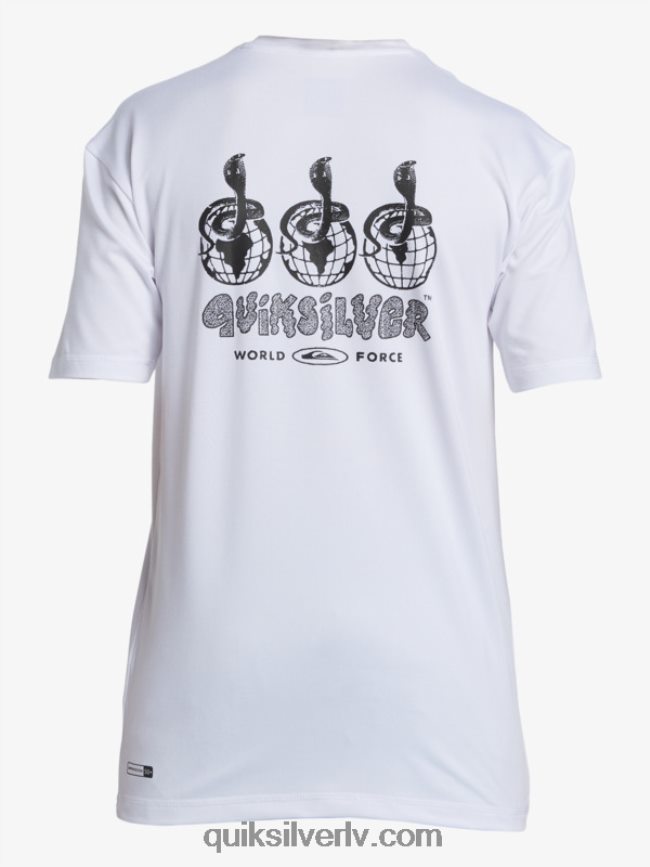 zēni Quiksilver 8-16 mix sesijas upf 50 īsām piedurknēm sērfošanas tee balts 88064R2017