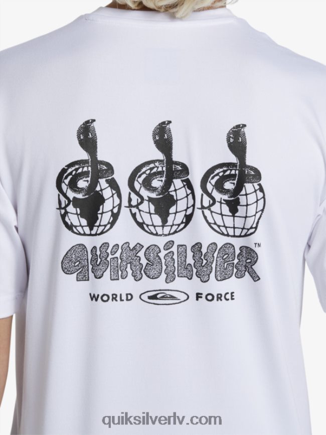 zēni Quiksilver 8-16 mix sesijas upf 50 īsām piedurknēm sērfošanas tee balts 88064R2017