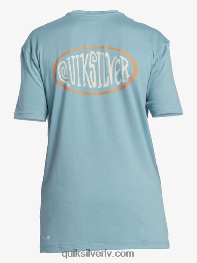 zēni Quiksilver 8-16 mix sesijas upf 50 īsām piedurknēm sērfošanas tee kameja zils 88064R2013