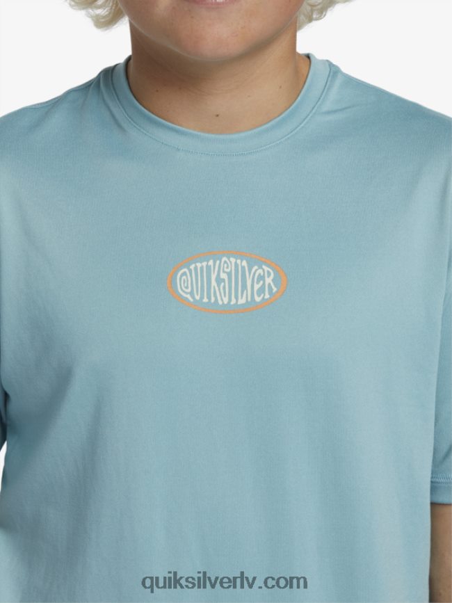 zēni Quiksilver 8-16 mix sesijas upf 50 īsām piedurknēm sērfošanas tee kameja zils 88064R2013