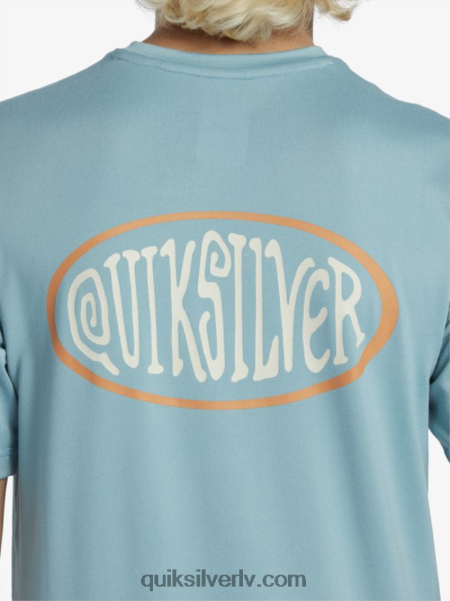 zēni Quiksilver 8-16 mix sesijas upf 50 īsām piedurknēm sērfošanas tee kameja zils 88064R2013