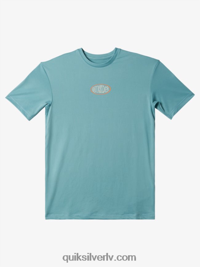 zēni Quiksilver 8-16 mix sesijas upf 50 īsām piedurknēm sērfošanas tee kameja zils 88064R2013