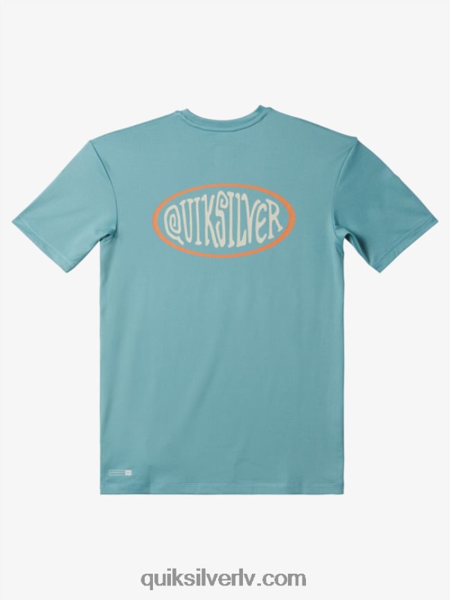 zēni Quiksilver 8-16 mix sesijas upf 50 īsām piedurknēm sērfošanas tee kameja zils 88064R2013
