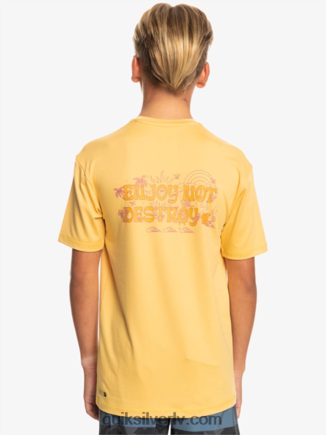 zēni Quiksilver 8-16 mix sesijas upf 50 īsām piedurknēm sērfošanas tee kvieši 88064R2015