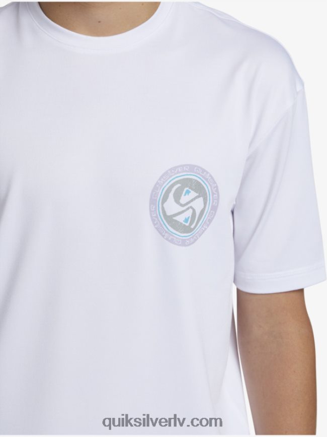 zēni Quiksilver 8-16 mix sesijas upf 50 īsām piedurknēm sērfošanas tee sniegbalts 88064R2014