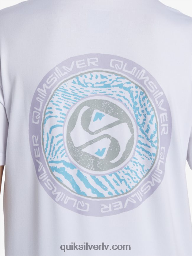 zēni Quiksilver 8-16 mix sesijas upf 50 īsām piedurknēm sērfošanas tee sniegbalts 88064R2014