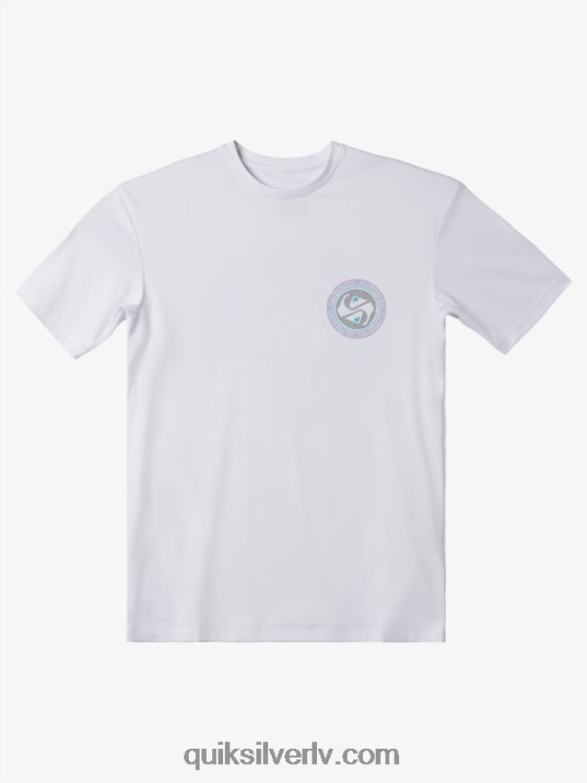 zēni Quiksilver 8-16 mix sesijas upf 50 īsām piedurknēm sērfošanas tee sniegbalts 88064R2014