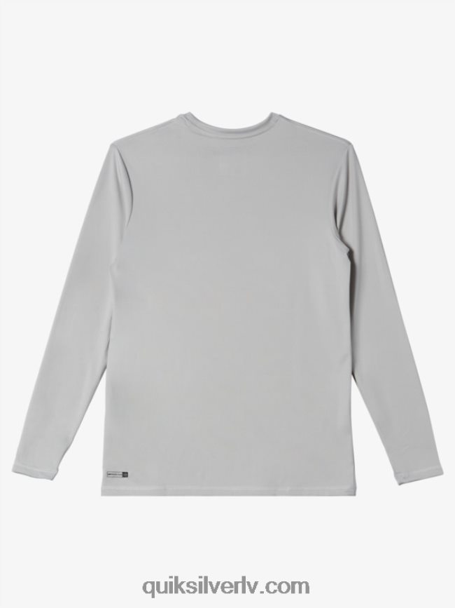 zēni Quiksilver 8-16 solid streak ls jauniešu l/sl surf tee pelēka violeta 88064R2119
