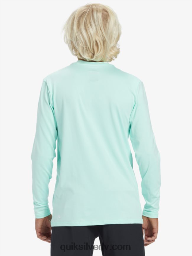 zēni Quiksilver 8-16 solid streak ls jauniešu l/sl surf tee pludmales stikls 88064R2120