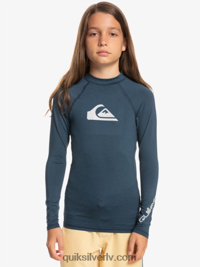 zēni Quiksilver 8-16 visu laiku ls jauniešu l/sl surf tee jūras žakete virši 88064R2099