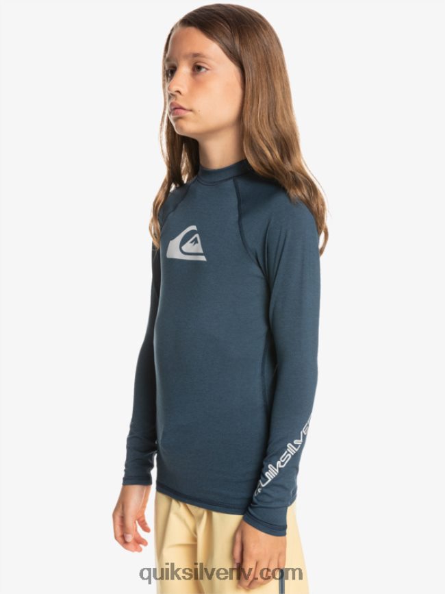 zēni Quiksilver 8-16 visu laiku ls jauniešu l/sl surf tee jūras žakete virši 88064R2099