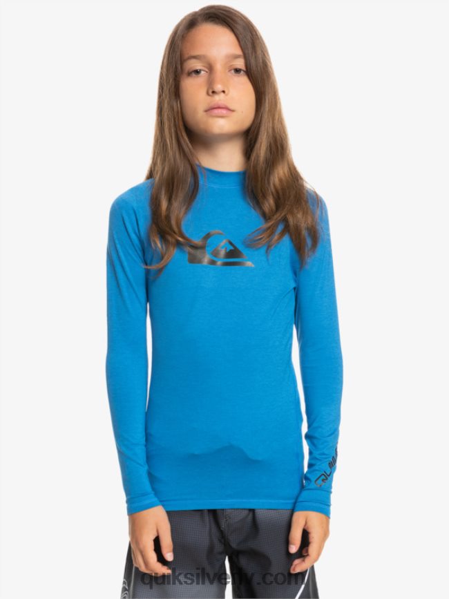zēni Quiksilver 8-16 visu laiku ls jauniešu l/sl surf tee snorkel zils virši 88064R2100