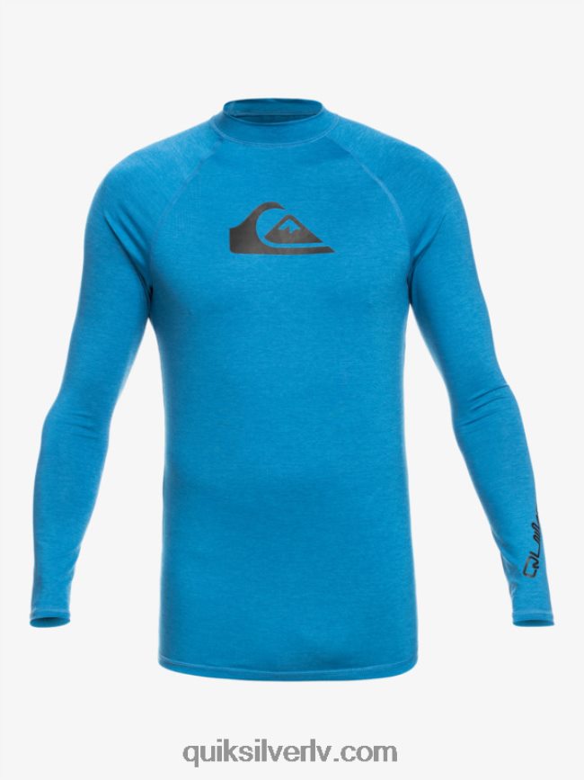 zēni Quiksilver 8-16 visu laiku ls jauniešu l/sl surf tee vallarta zils virši 88064R2101