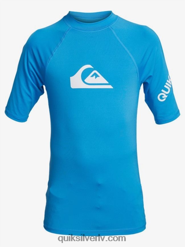 zēni Quiksilver 8-16 visu laiku īsām piedurknēm upf 50 rashguard blāvs 88064R2244