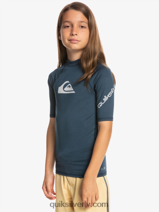zēni Quiksilver 8-16 visu laiku ss jauniešu s/sl surf tee jūras žakete virši 88064R2061