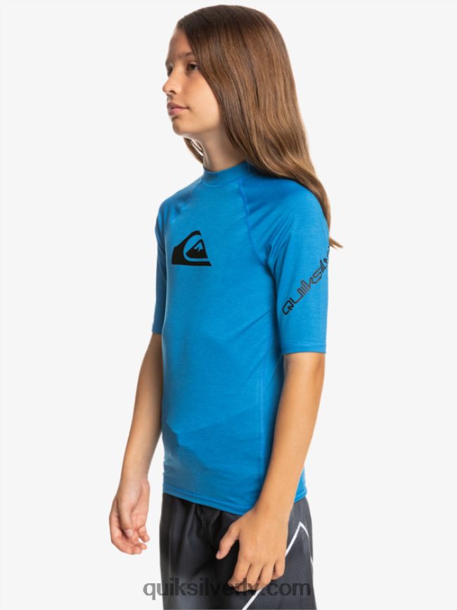 zēni Quiksilver 8-16 visu laiku ss jauniešu s/sl surf tee snorkel zils virši 88064R2063